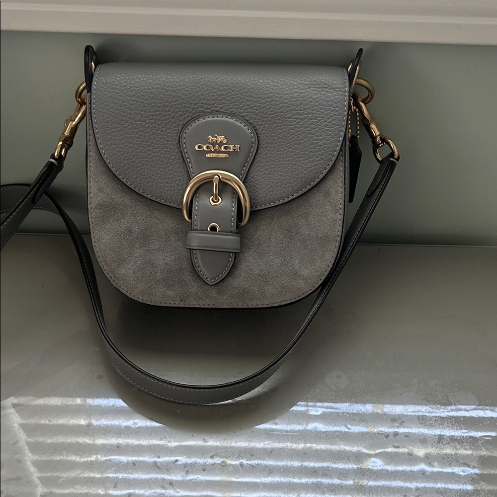 Coach Two-Tone Gray Crossbody Bag